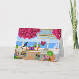 Happy Birthday Beach Ocean Veranda Card