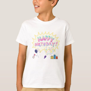 Happy Birthday Bear Celebration" or "Birthday Bear T-Shirt