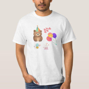 Happy Birthday Bear Celebration T-Shirt