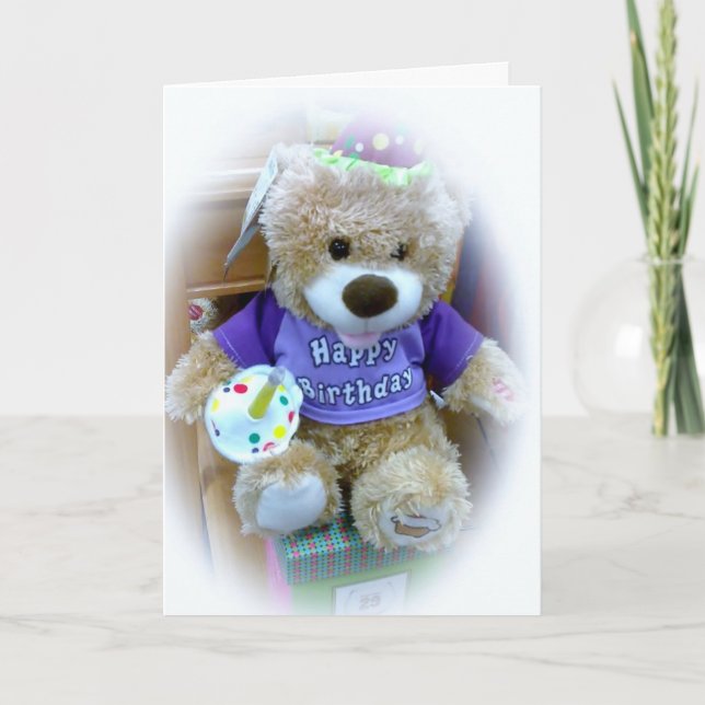 HAPPY BIRTHDAY BEAR FOR CHILD CARD (Front)