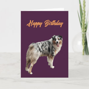 Happy birthday beautiful Australian Shepard Card