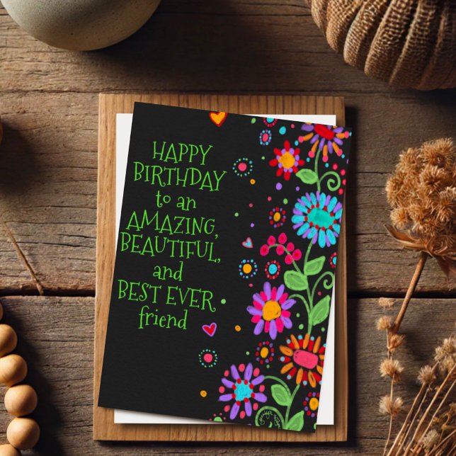 Happy Birthday Beautiful Friend Card (Creator Uploaded)