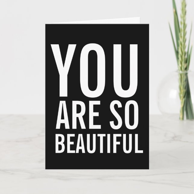 HAPPY BIRTHDAY BEAUTIFUL GREETING CARD  (Front)