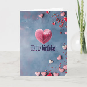 Happy Birthday Beautiful Heart Card