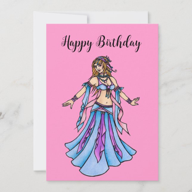 Happy Birthday  Belly Dance card (Front)