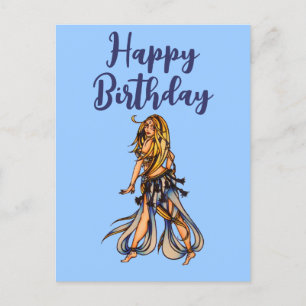 Happy Birthday Belly Dancer Greeting Card