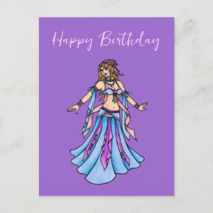 Happy Birthday Belly Dancer Postcard
