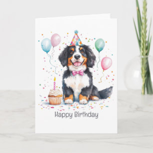 Happy Birthday Bernese Mountain Dog Card