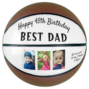 Happy Birthday Best Dad 3 Photo Collage Basketball