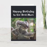  Happy Birthday Best Mum Cute Koala Bear Mother