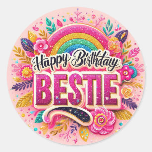 Happy birthday bestie sticker