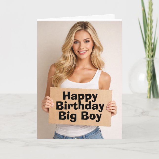 Happy birthday big boy card (Front)