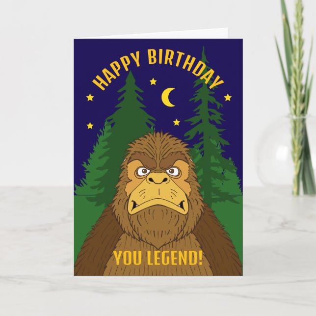 Happy Birthday Bigfoot You Legend Funny  Invitation (Front)