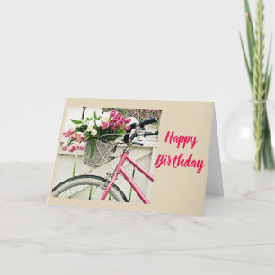 ****HAPPY BIRTHDAY**** BIKE IN SPRINGTIME CARD