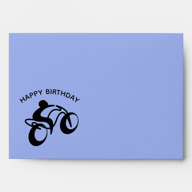 Happy Birthday Biker Envelope (Front)