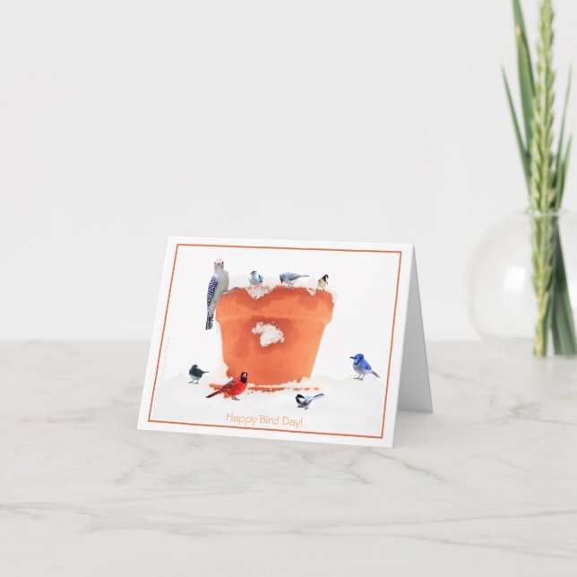 Happy Birthday (BirdDay) Holiday Card (Front)