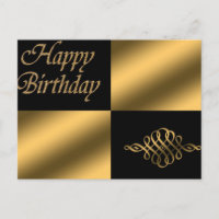 Happy Birthday Black and Gold