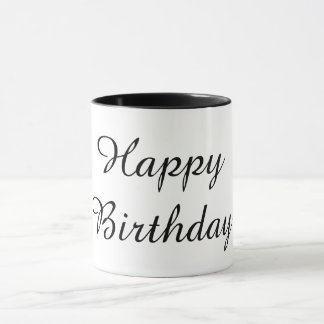 Happy Birthday black colour Mug