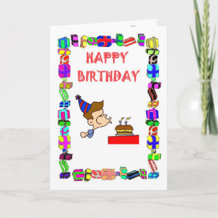 Happy Birthday _ blowing out the candles Card