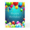 Happy Birthday - Blue Coloured Balloons - Customis