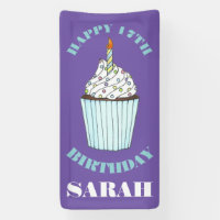 Happy Birthday Blue Cupcake Sprinkles Frosting