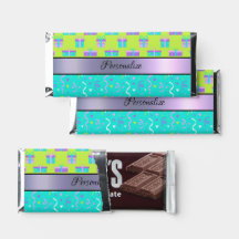 Happy Birthday Blue & Green Monogram