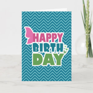 Happy birthday blue/pink/green butterfly card