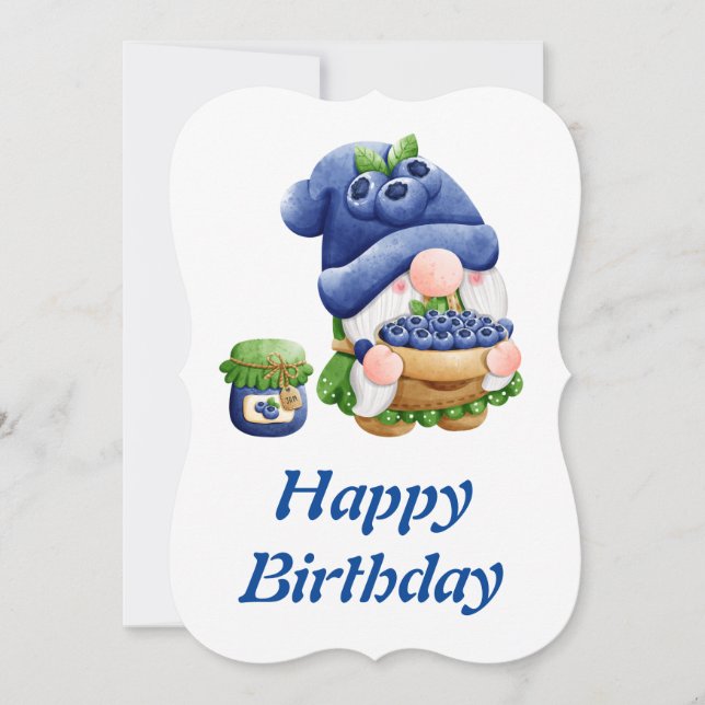 Happy Birthday Blueberry Gnome  (Front)