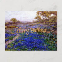 Happy Birthday, Bluebonnets at Twilight,