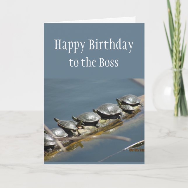 Happy Birthday Boss Appreciation All of Us Card (Front)
