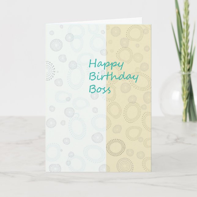 Happy Birthday Boss Card (Front)