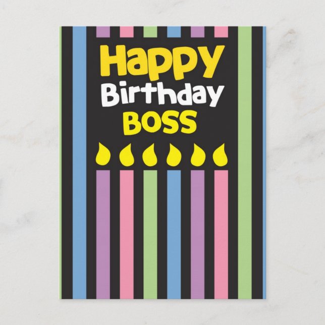 Happy Birthday BOSS! Postcard (Front)