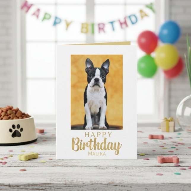Happy Birthday Boston Terrier Greeting Card (Happy Birthday Boston Terrier Greeting Card)