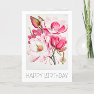 HAPPY BIRTHDAY BOTANICAL " MAGNOLIA" CARD