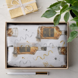 Happy Birthday Bourbon Pattern  Tissue Paper