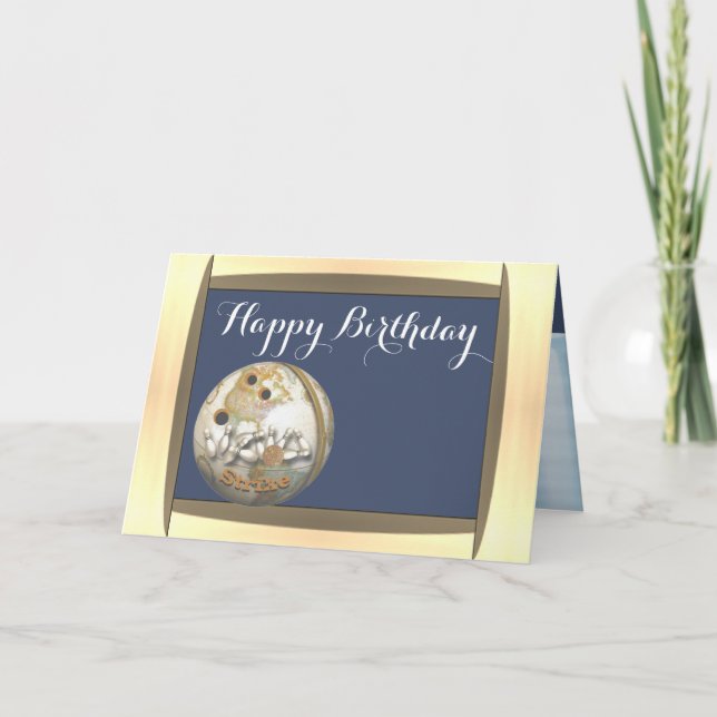 Happy Birthday Bowling Card (Front)