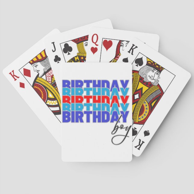 Happy birthday boy. Celebrating your birthday... Playing Cards (Back)