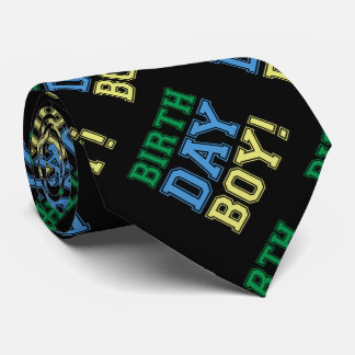 Happy Birthday Boy! Fun Party Colourful Youth Cool Tie