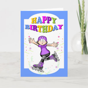 Happy birthday, brave skater card