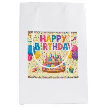 Happy birthday bright loud blank card