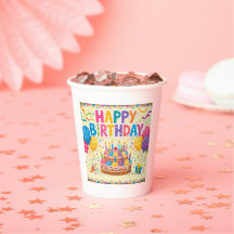 Happy birthday bright loud blank card