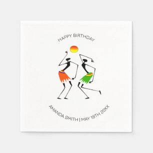 Happy Birthday Bright Sun Dance Napkin