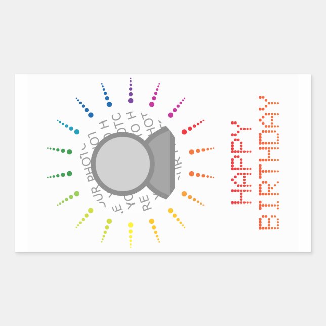 happy birthday (brightBurst) Rectangular Sticker (Front)