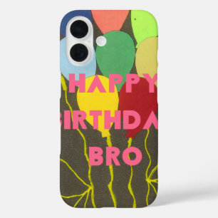Happy Birthday Bro iPhone 16 Case