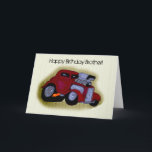 Happy Birthday Brother Car Greeting Card<br><div class="desc">A caricature of a 1939 Willy's. Perfect for a brother who loves old cars.</div>