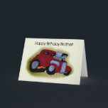 Happy Birthday Brother Car Greeting Card<br><div class="desc">A caricature of a 1939 Willy's. Perfect for a brother who loves old cars.</div>