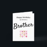 Happy Birthday Brother Card<br><div class="desc">Personalise this cute birthday card for your fabulous brother. Can add your own message inside.</div>