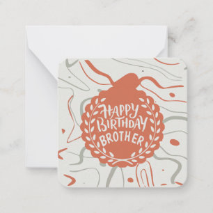 Happy Birthday Brother Card