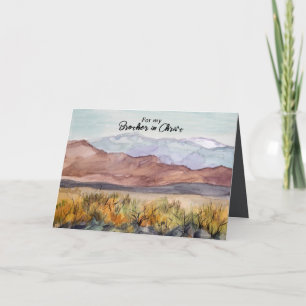 Happy Birthday Brother in Christ Desert Landscape Card