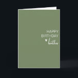 Happy Birthday Brother minimalistic Simple Card<br><div class="desc">This design may be personalised by choosing the Edit Design option. You may also transfer onto other items. Contact me at colorflowcreations@gmail.com or use the chat option at the top of the page if you wish to have this design on another product or need assistance. See more of my designs...</div>